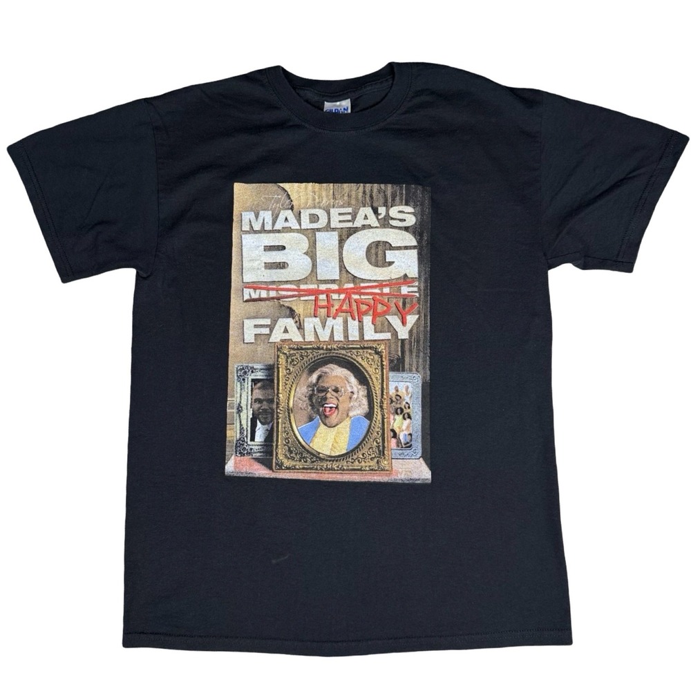 Tyler Perry Madeas Big Happy Family Movie T Shirt Black Mens M‎ Gildan